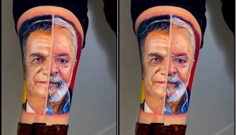 Homem Faz Tatuagem Unindo Rostos De Bolsonaro E Lula Os Dois Caras