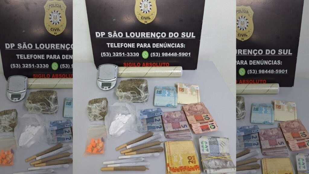 Polícia Civil prende homem por tráfico de drogas em São Lourenço do Sul