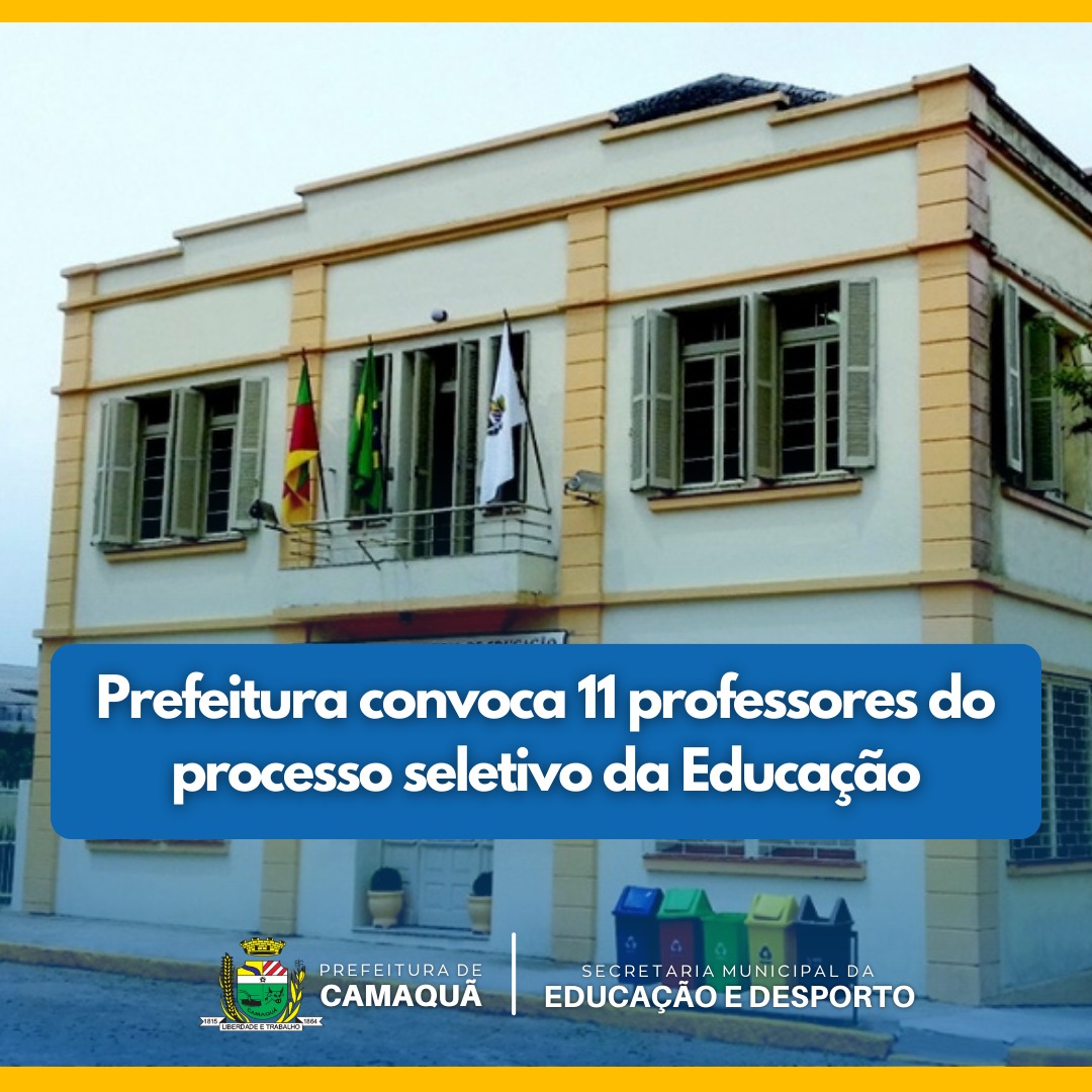 Educação faz 14ª Chamada do processo seletivo - PREFEITURA